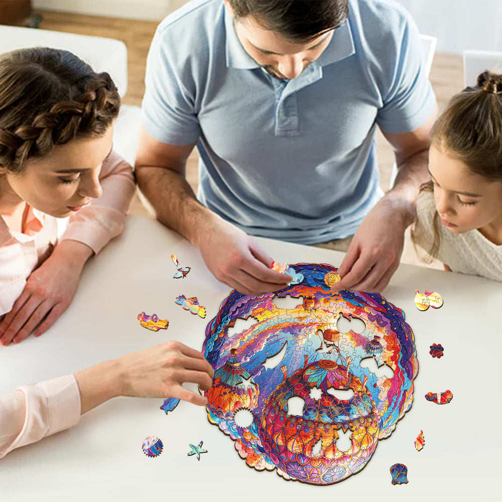 Hot Air Balloon Wooden Jigsaw Puzzle