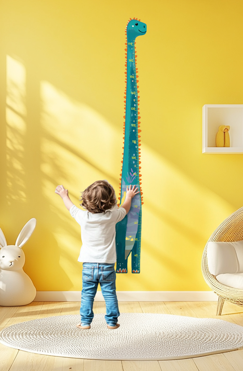 Friendly Dinosaur Growth Chart Wall Decal