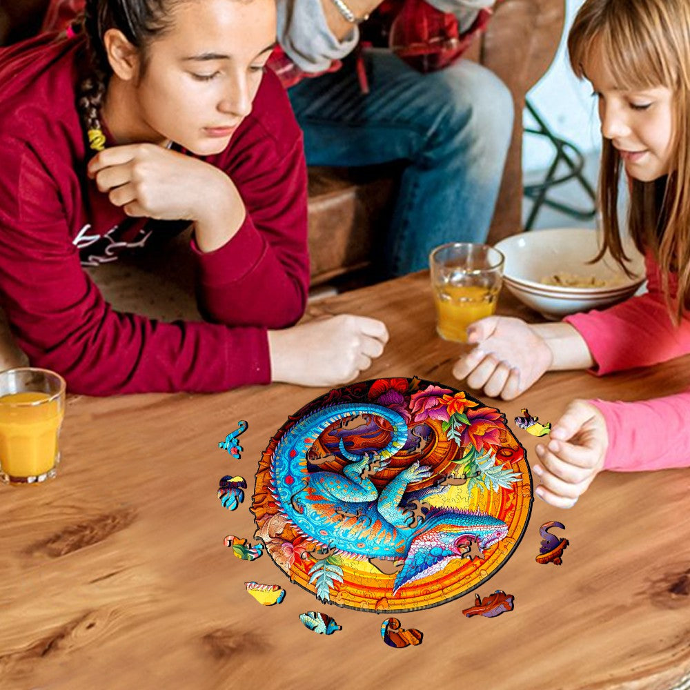 Unique Chameleon Wooden Jigsaw Puzzle