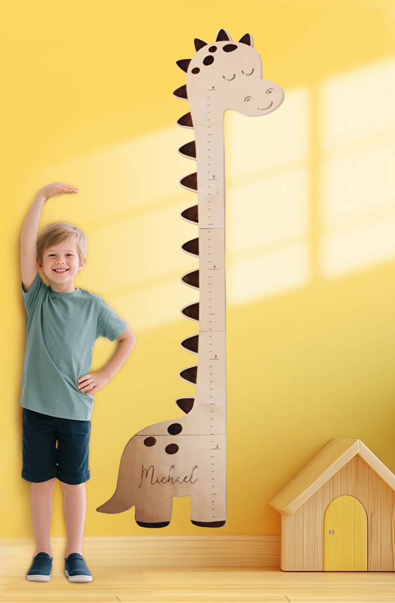 Personalized Wooden Dinosaur Growth Chart