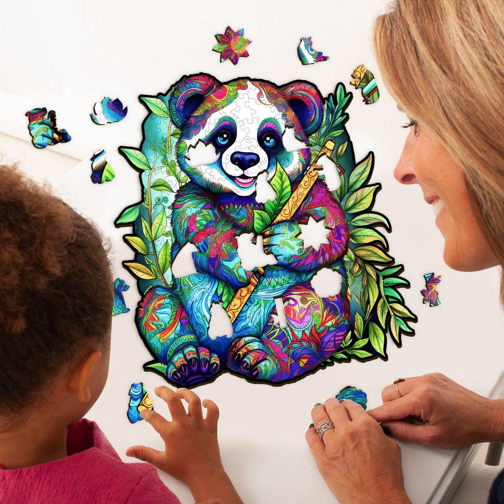 Cute Panda Wooden Jigsaw Puzzle