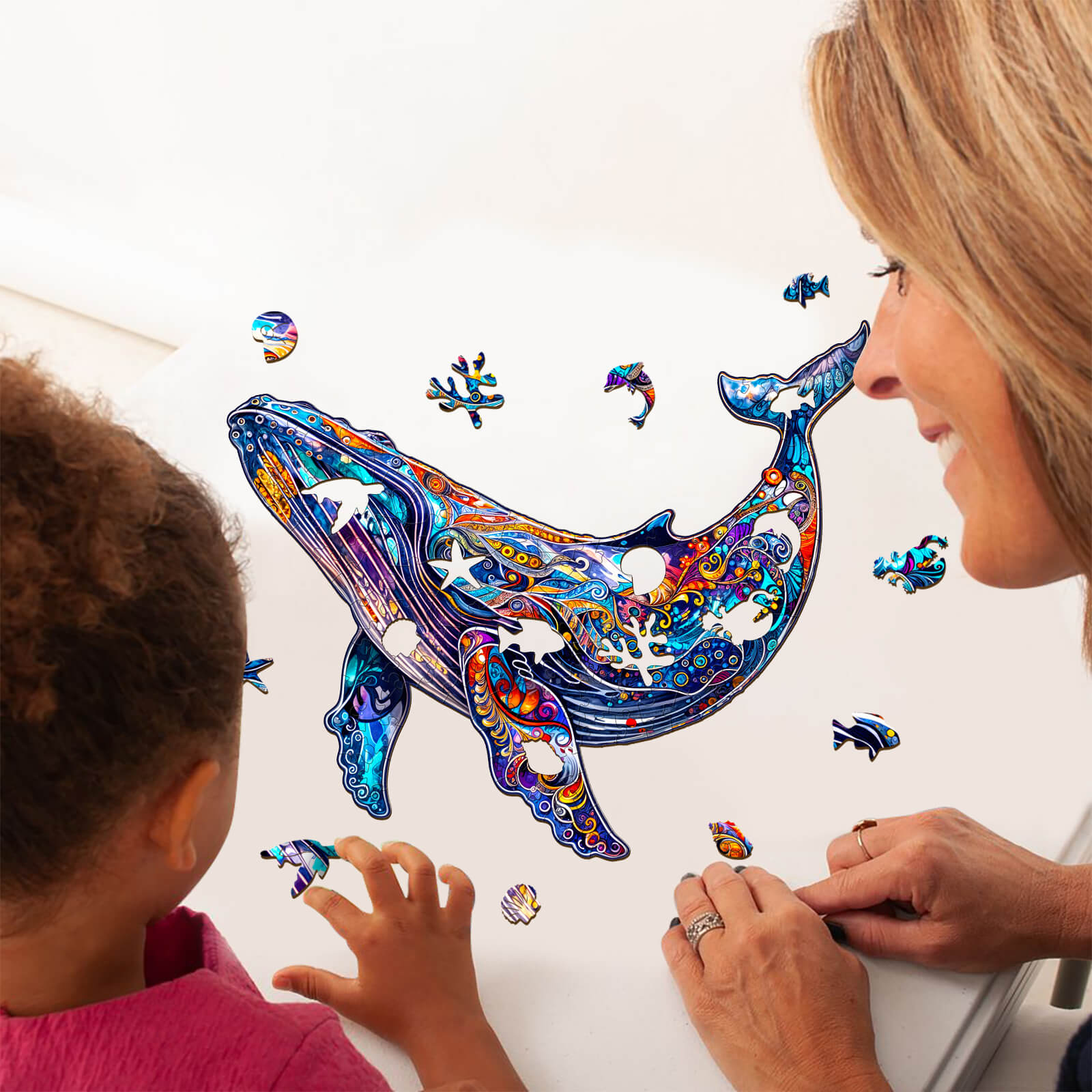 Blue Whale Wooden Jigsaw Puzzle
