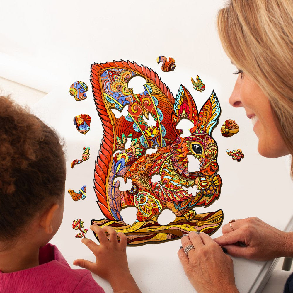 Naughty Squirrel Wooden Jigsaw Puzzle
