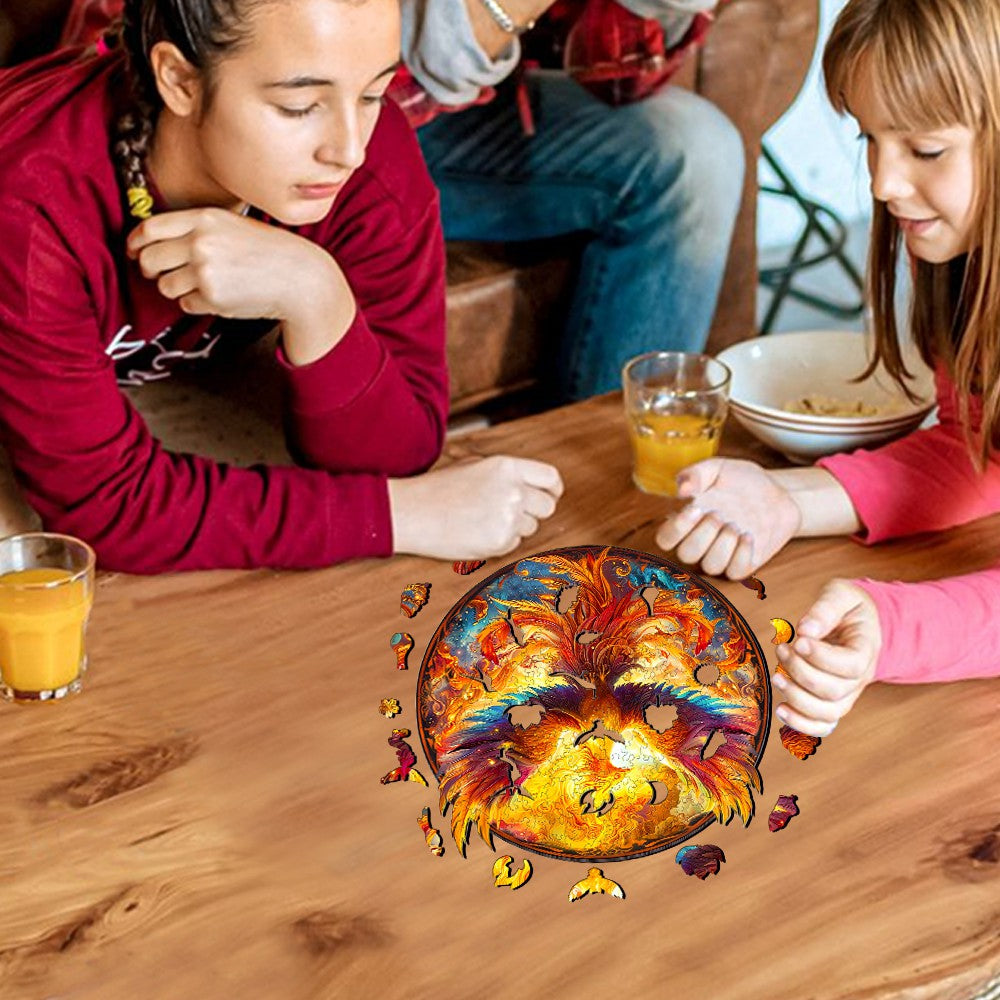 Flame-born Phoenix-2 Wooden Jigsaw Puzzle