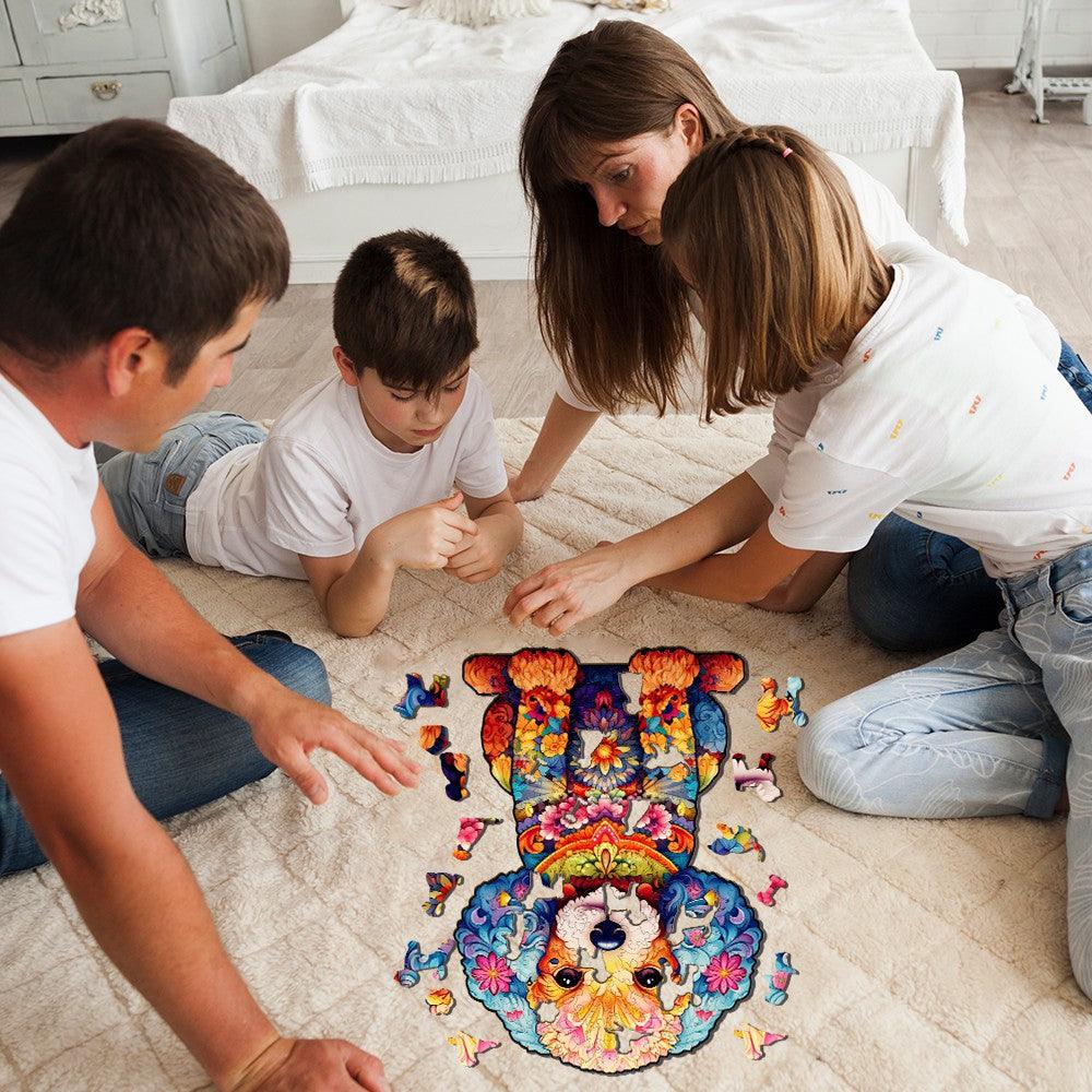 Cute Poodle Wooden Jigsaw Puzzle