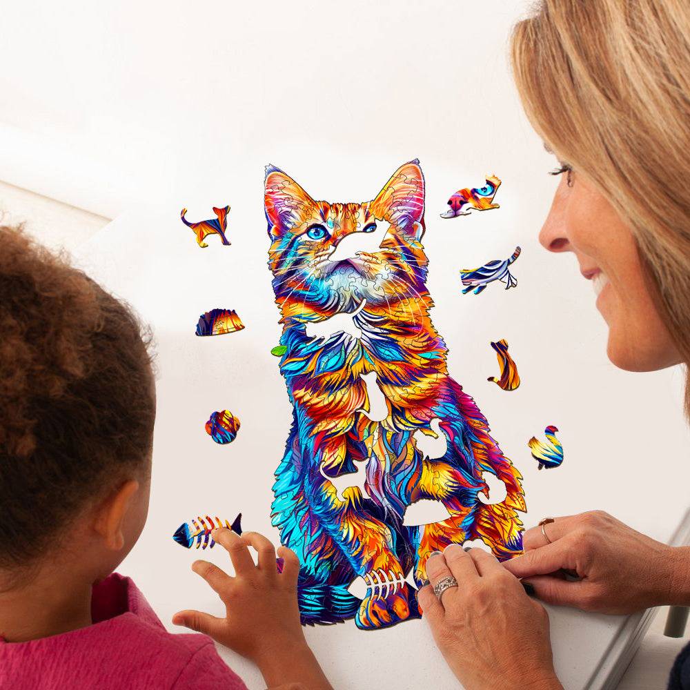 Bengal Cat-2 Wooden Jigsaw Puzzle