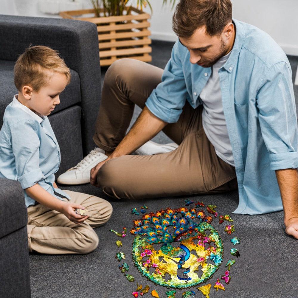 Uncharted Peacock Wooden Jigsaw Puzzle