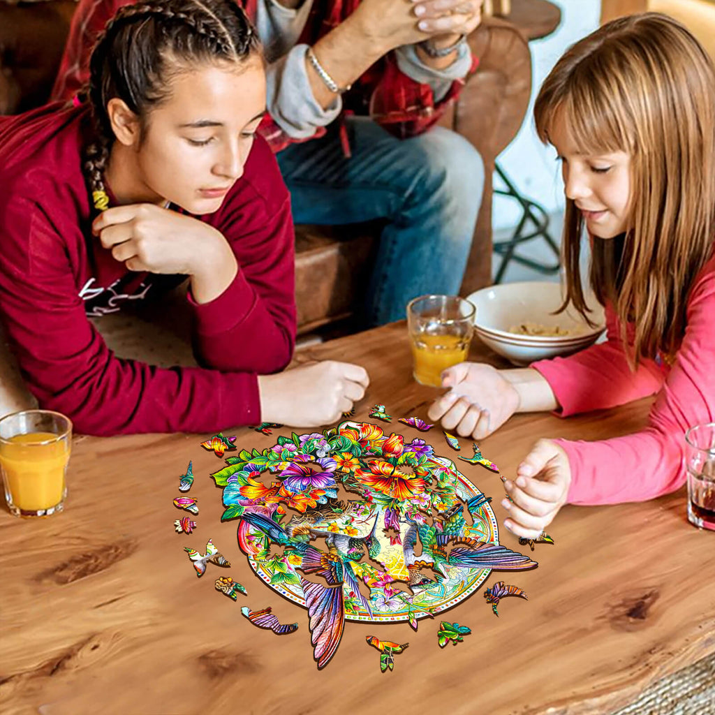 Hummingbird Haven Wooden Jigsaw Puzzle
