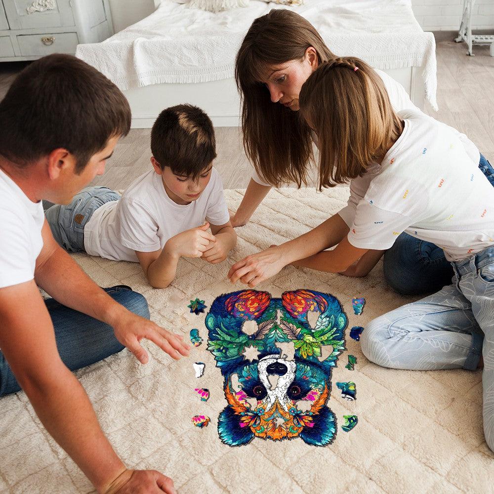 Cute Panda Wooden Jigsaw Puzzle