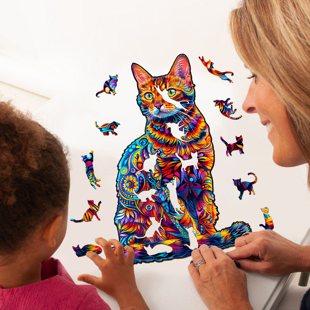 Bengal Cat-1 Wooden Jigsaw Puzzle