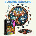 Starry Sky Phoenix wooden jigsaw puzzle, featuring vibrant design pieces and standard packaging for mind games.