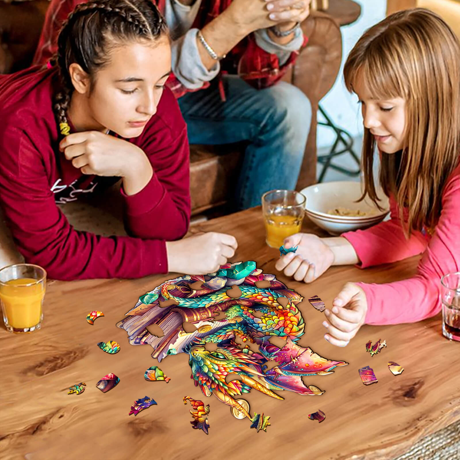 Jeweled Dragon Wooden Jigsaw Puzzle