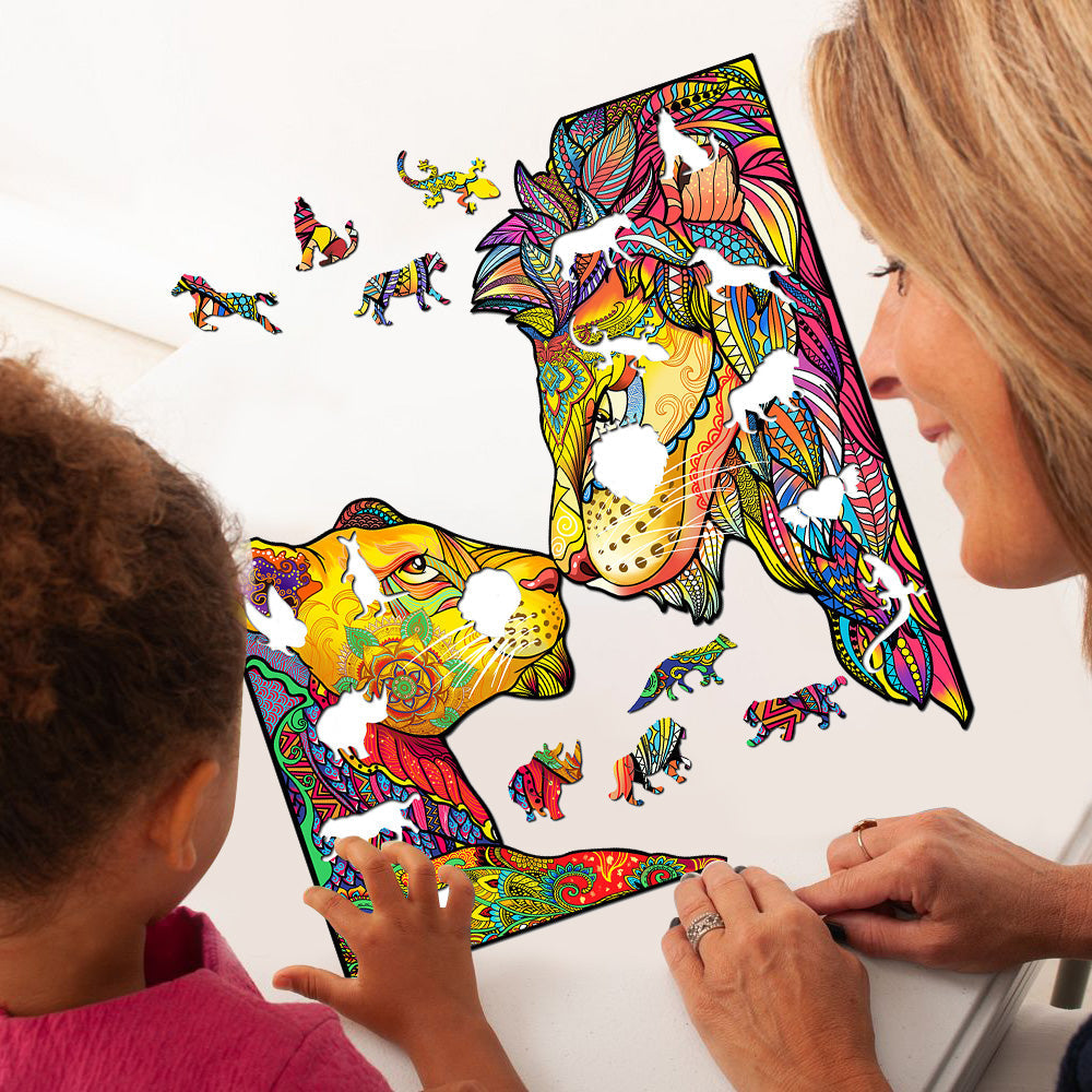 Affectionate Sight Wooden Jigsaw Puzzle