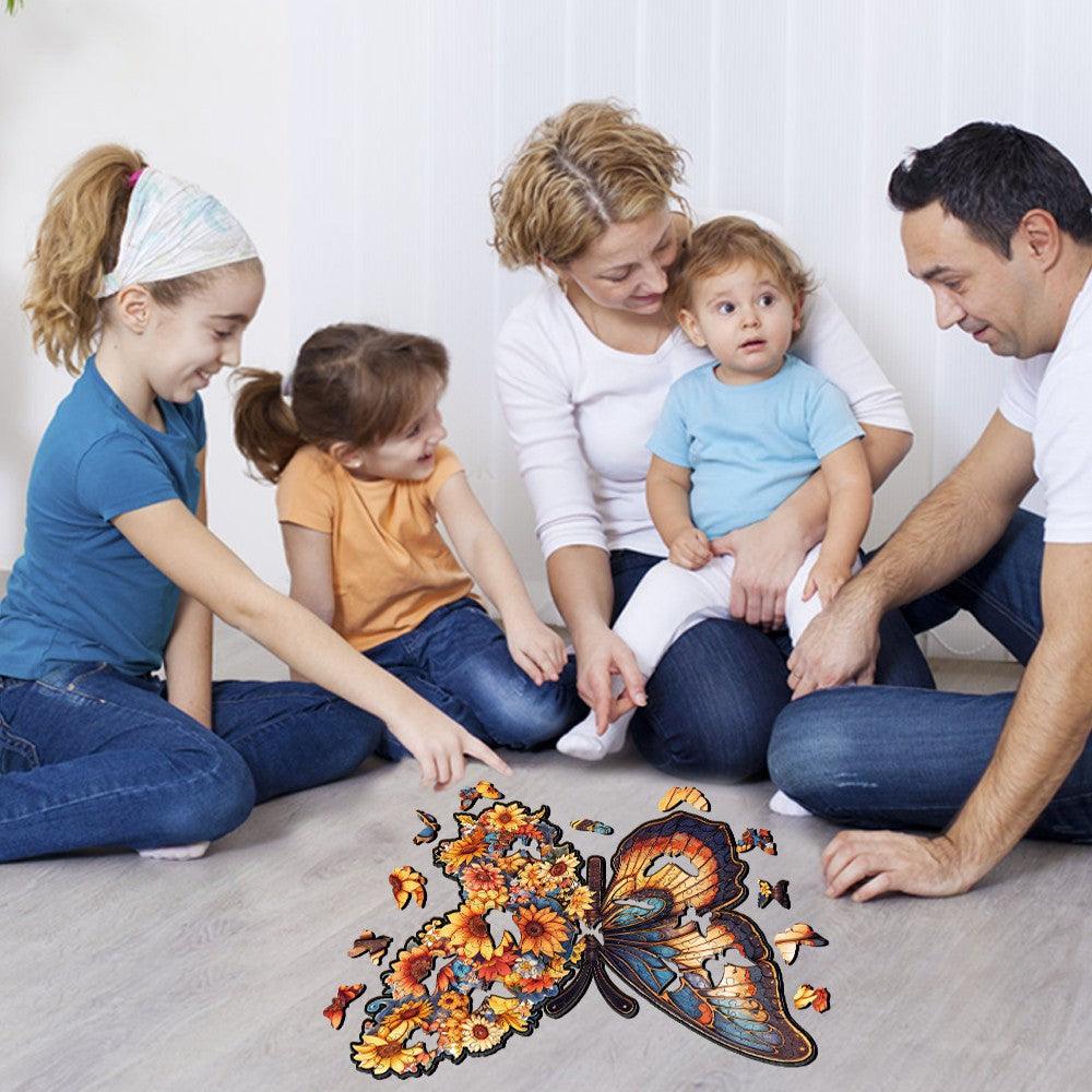 Butterfly Flower Wooden Jigsaw Puzzle