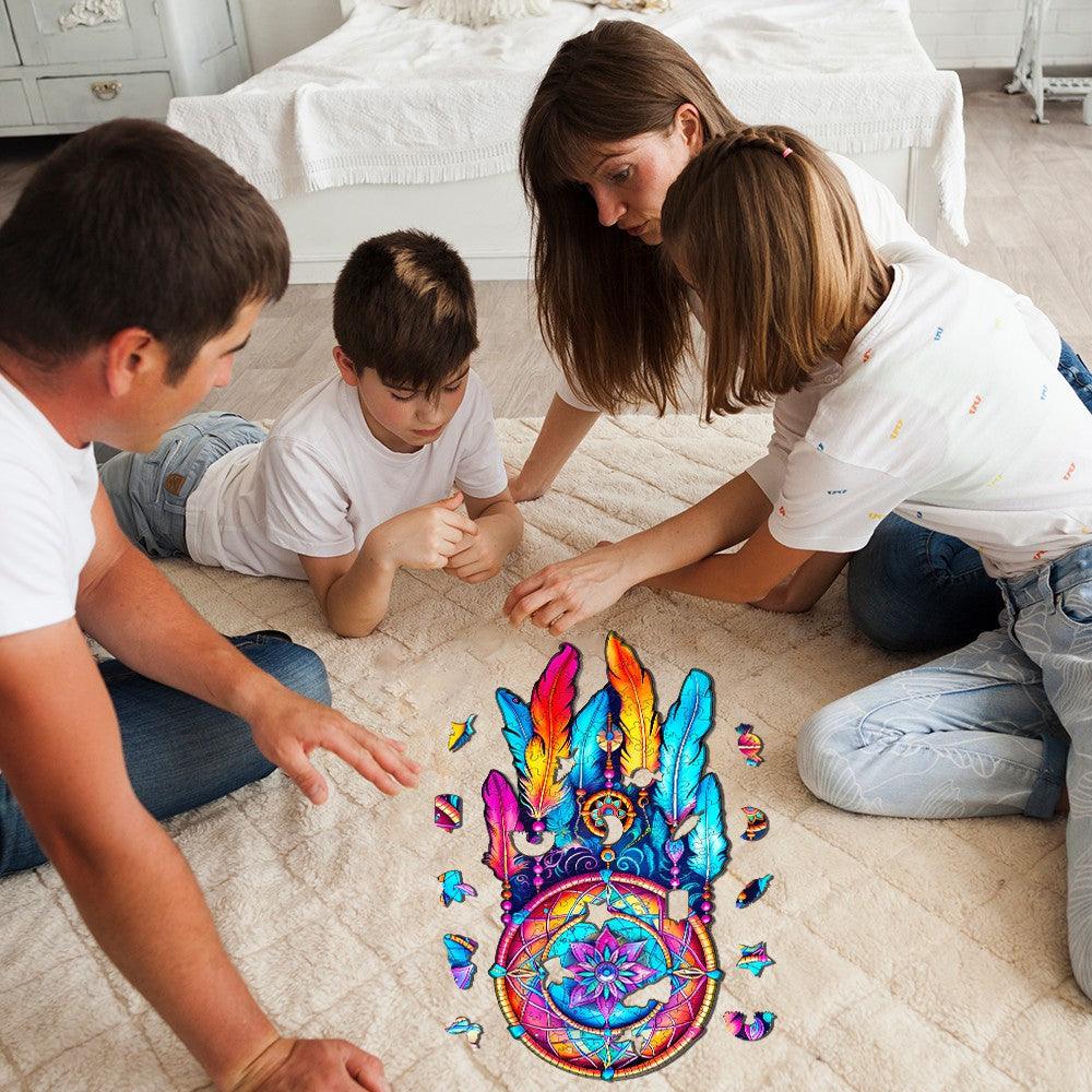 Mandala Dream Catcher Wooden Jigsaw Puzzle