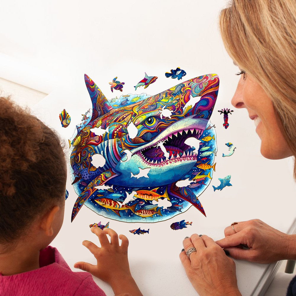 Ferocious Shark Wooden Jigsaw Puzzle