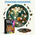 3D Snail-2 wooden jigsaw puzzle with colorful pieces and box packaging, enhancing focus and cognitive skills.