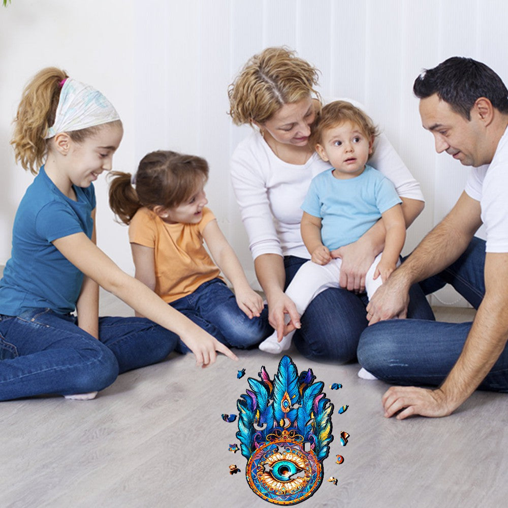 Eye Dream Catcher Wooden Jigsaw Puzzle