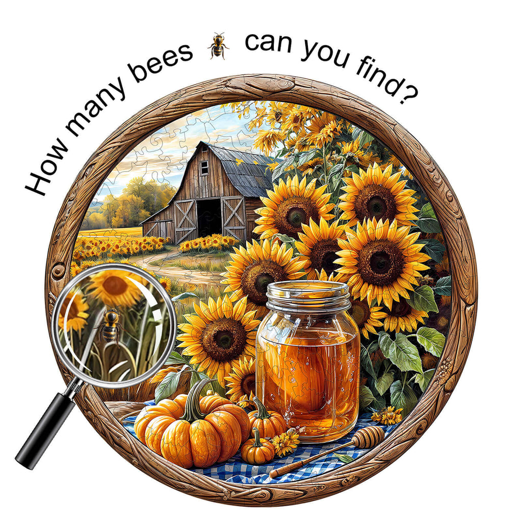 SEEK AND FIND BEES Wooden Jigsaw Puzzle