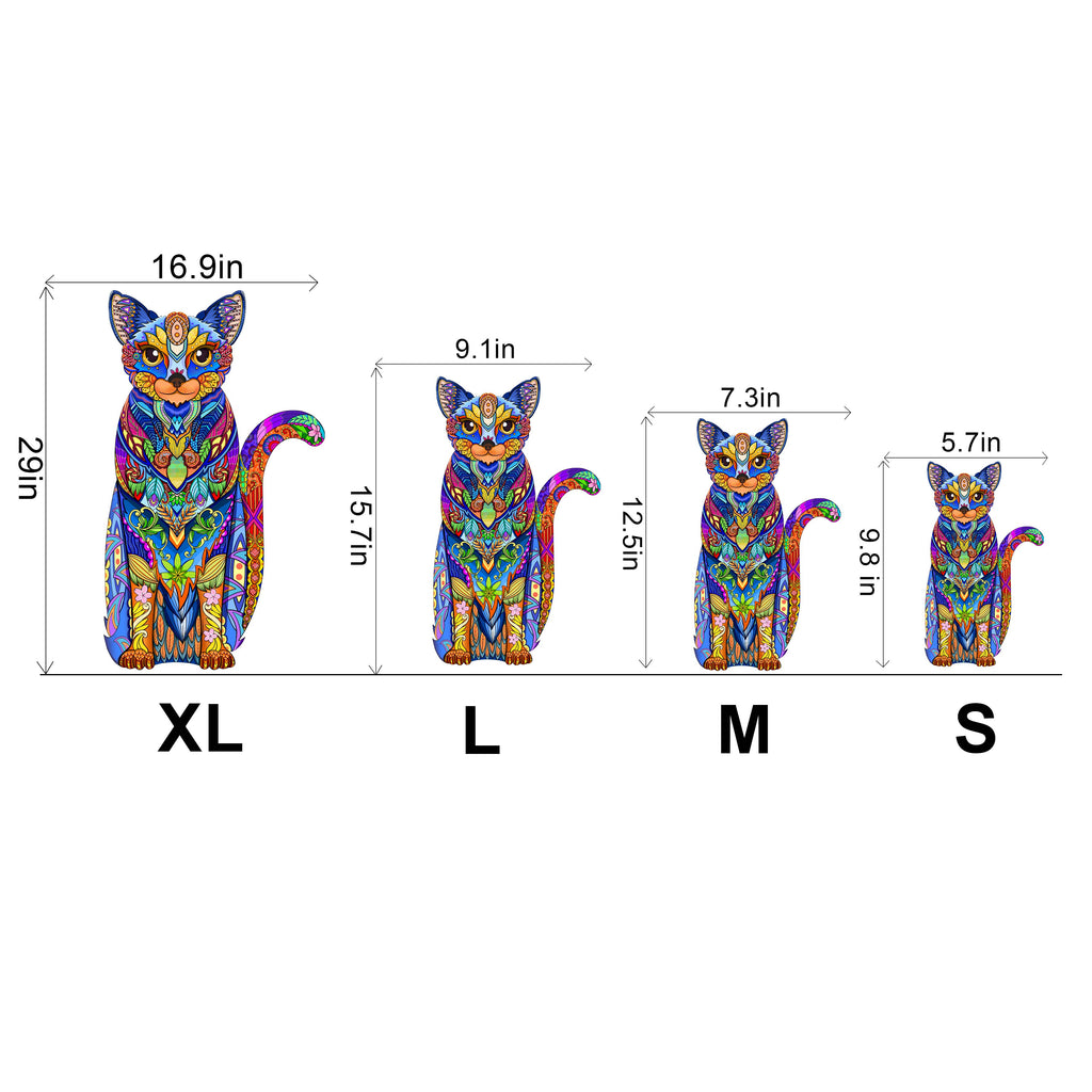 Keen Cat Wooden Jigsaw Puzzle