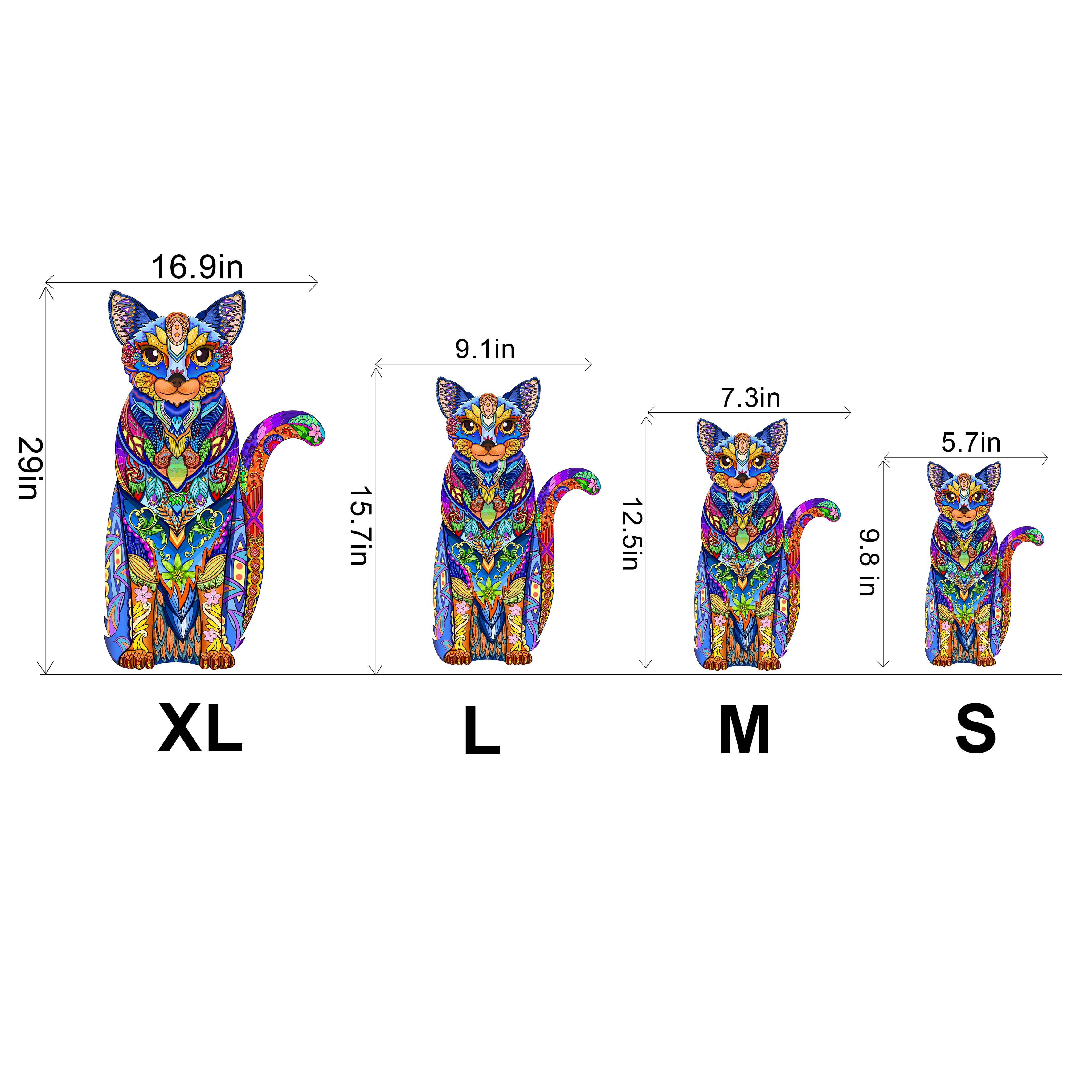 Keen Cat Wooden Jigsaw Puzzle