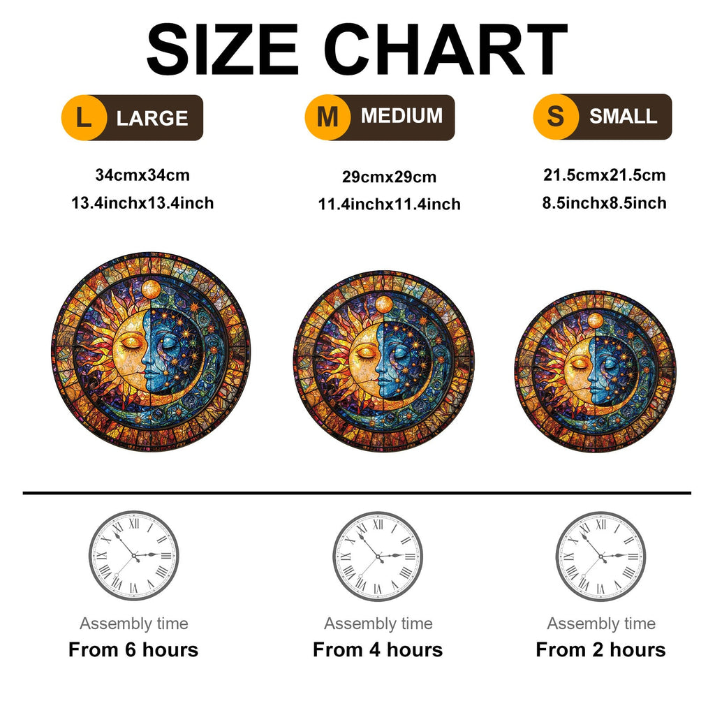 Sun and Moon Harmony Wooden Jigsaw Puzzle