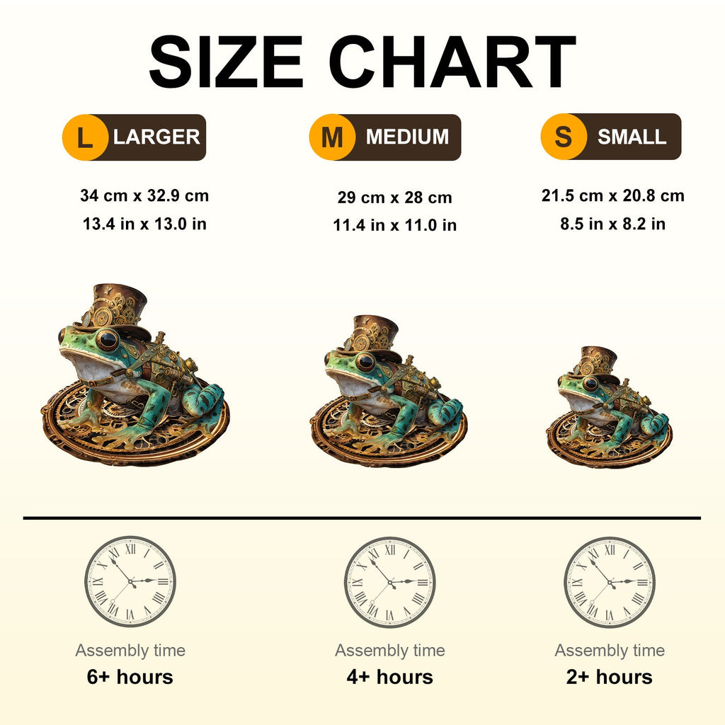 Steam Hopper Frog Wooden Jigsaw Puzzle