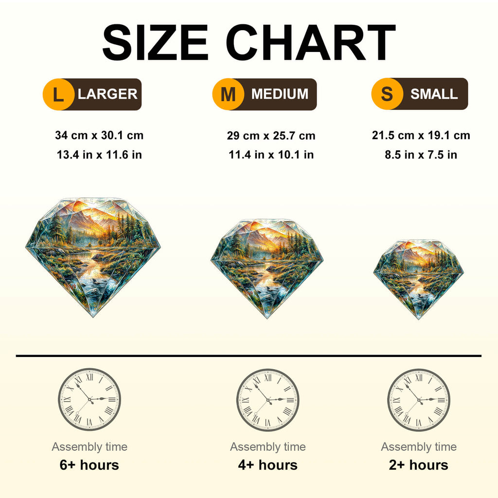 Diamond Landscape Wooden Jigsaw Puzzle