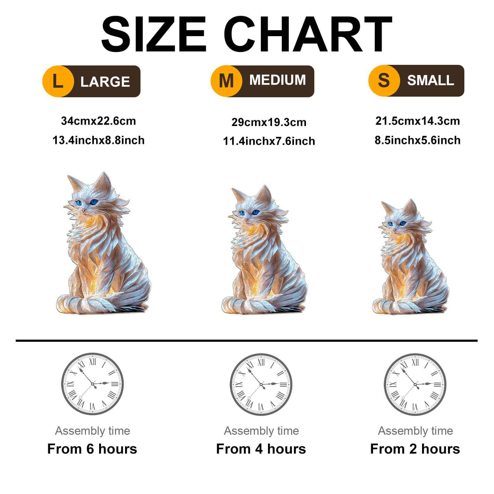 Noble cat Wooden Jigsaw Puzzle