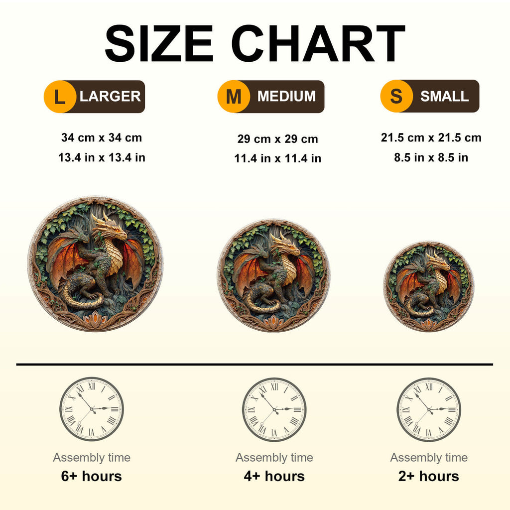 Elements Wood Dragon Wooden Jigsaw Puzzle