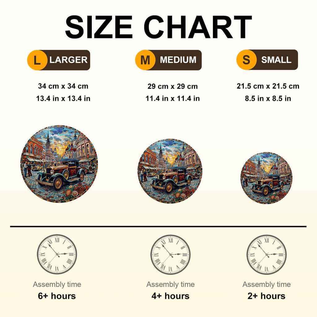 Retro Street Wooden Jigsaw Puzzle