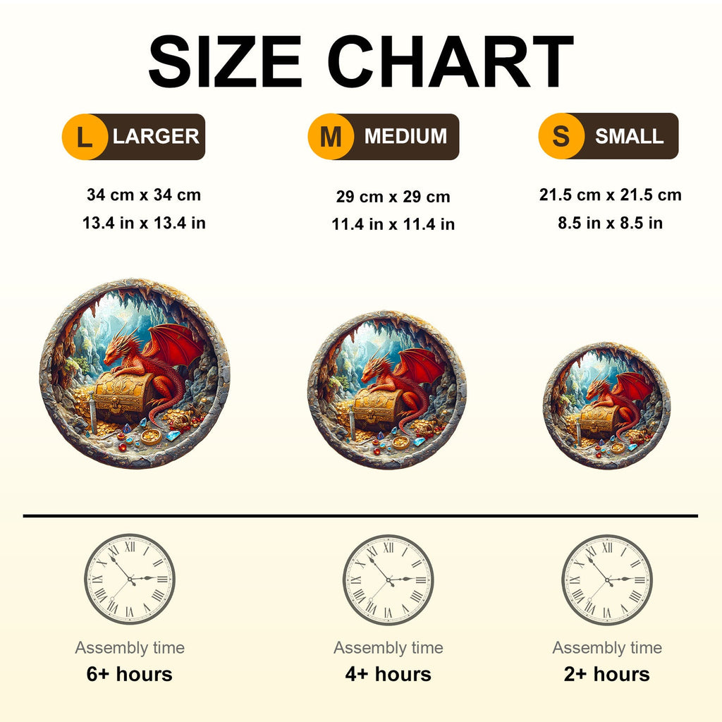 Dragon's Treasure Wooden Jigsaw Puzzle