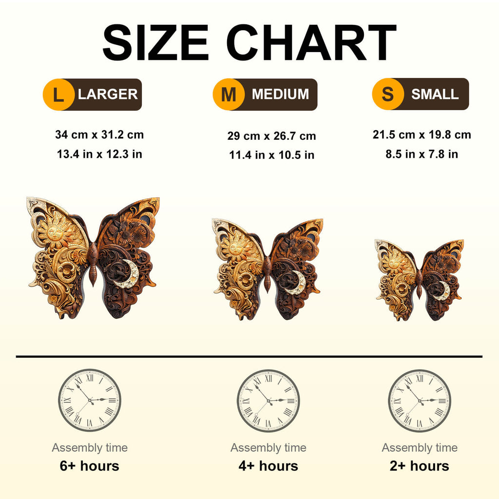 Yin Yang Butterfly Wooden Jigsaw Puzzle