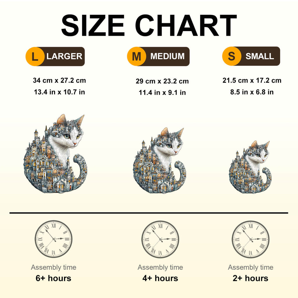 City of Cats Wooden Jigsaw Puzzle