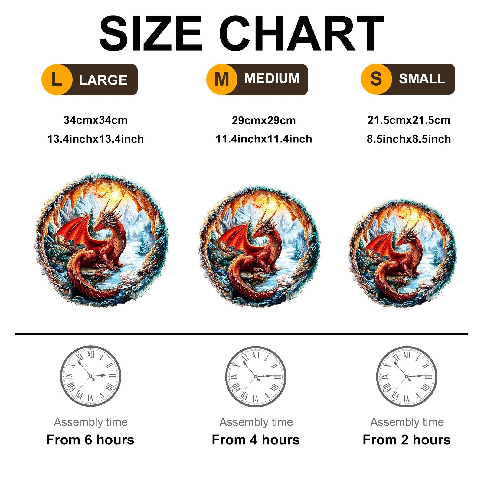 3D Crimson King Wooden Jigsaw Puzzle