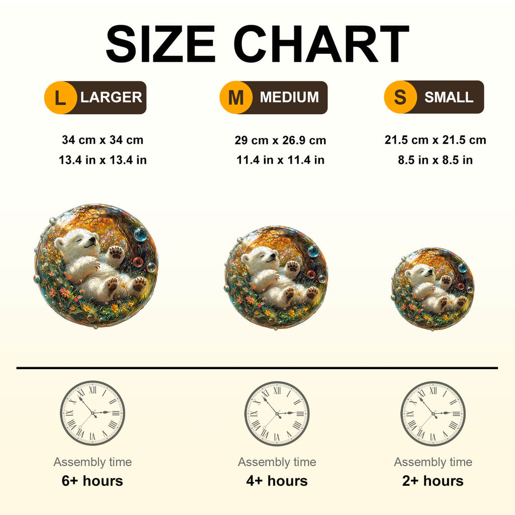 Bubble bear Wooden Jigsaw Puzzle