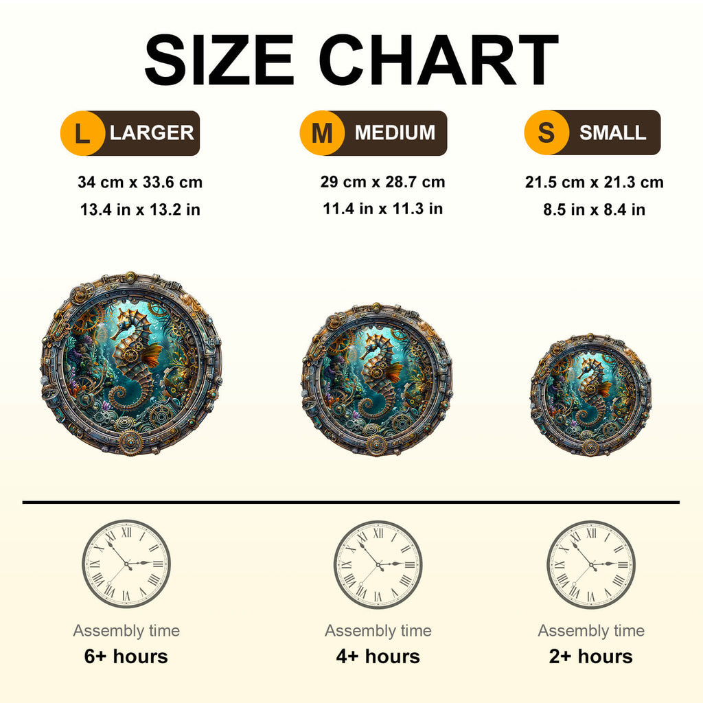 Abyssal seahorse Wooden Jigsaw Puzzle