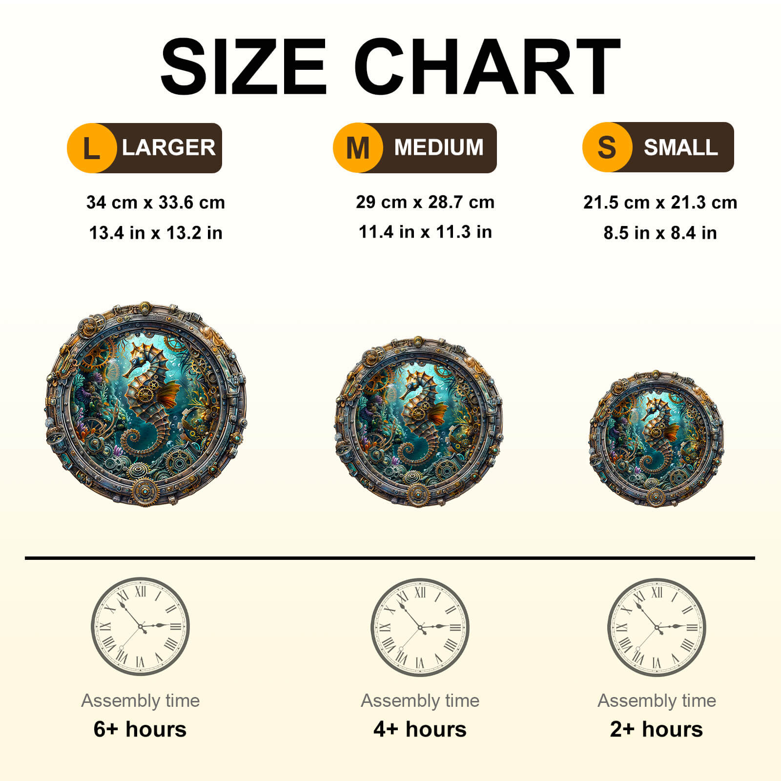 Abyssal seahorse Wooden Jigsaw Puzzle