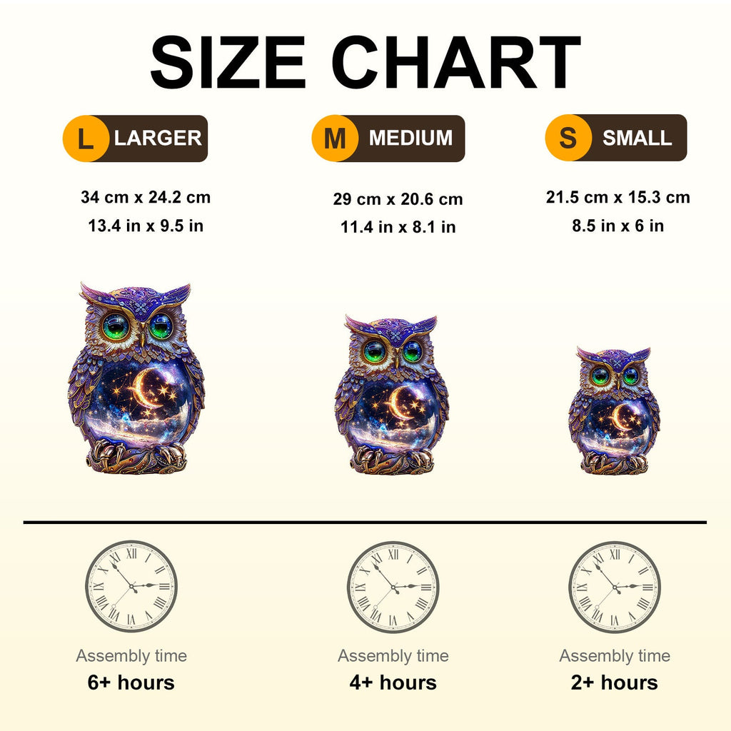 Moonlit Owl Wooden Jigsaw Puzzle