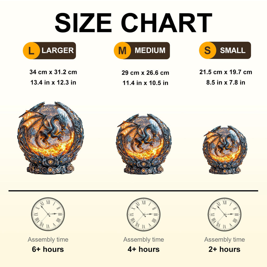 Magic Ball Fire Dragon Wooden Jigsaw Puzzle