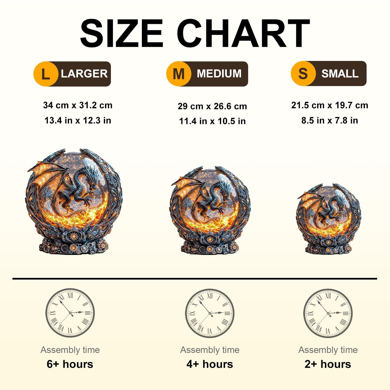 Magic Ball Fire Dragon Wooden Jigsaw Puzzle