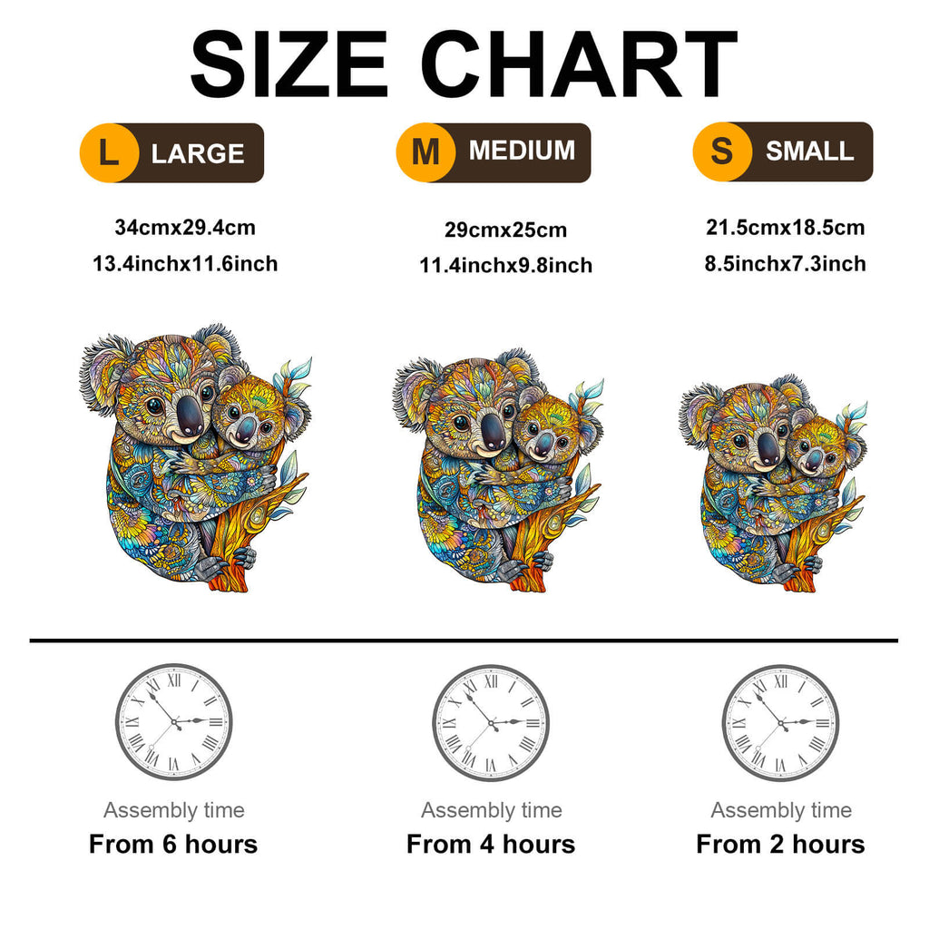 Koala Family Wooden Jigsaw Puzzle
