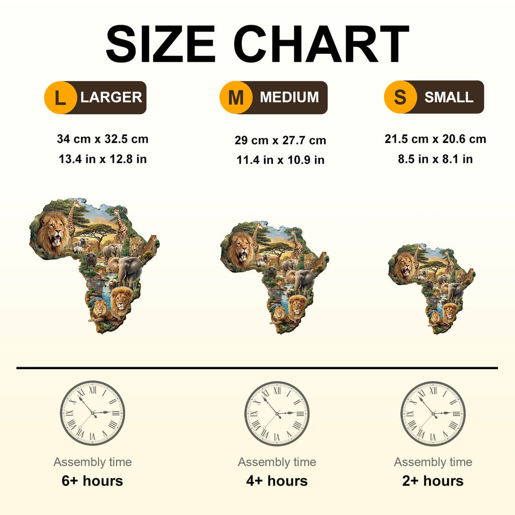 African animals Wooden Jigsaw Puzzle