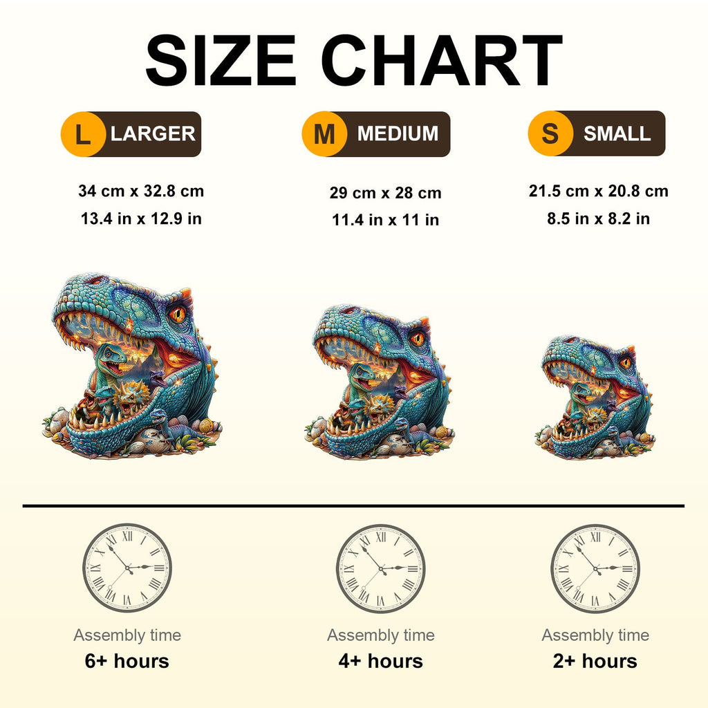 Fantasy Dinosaurs-2 Wooden Jigsaw Puzzle