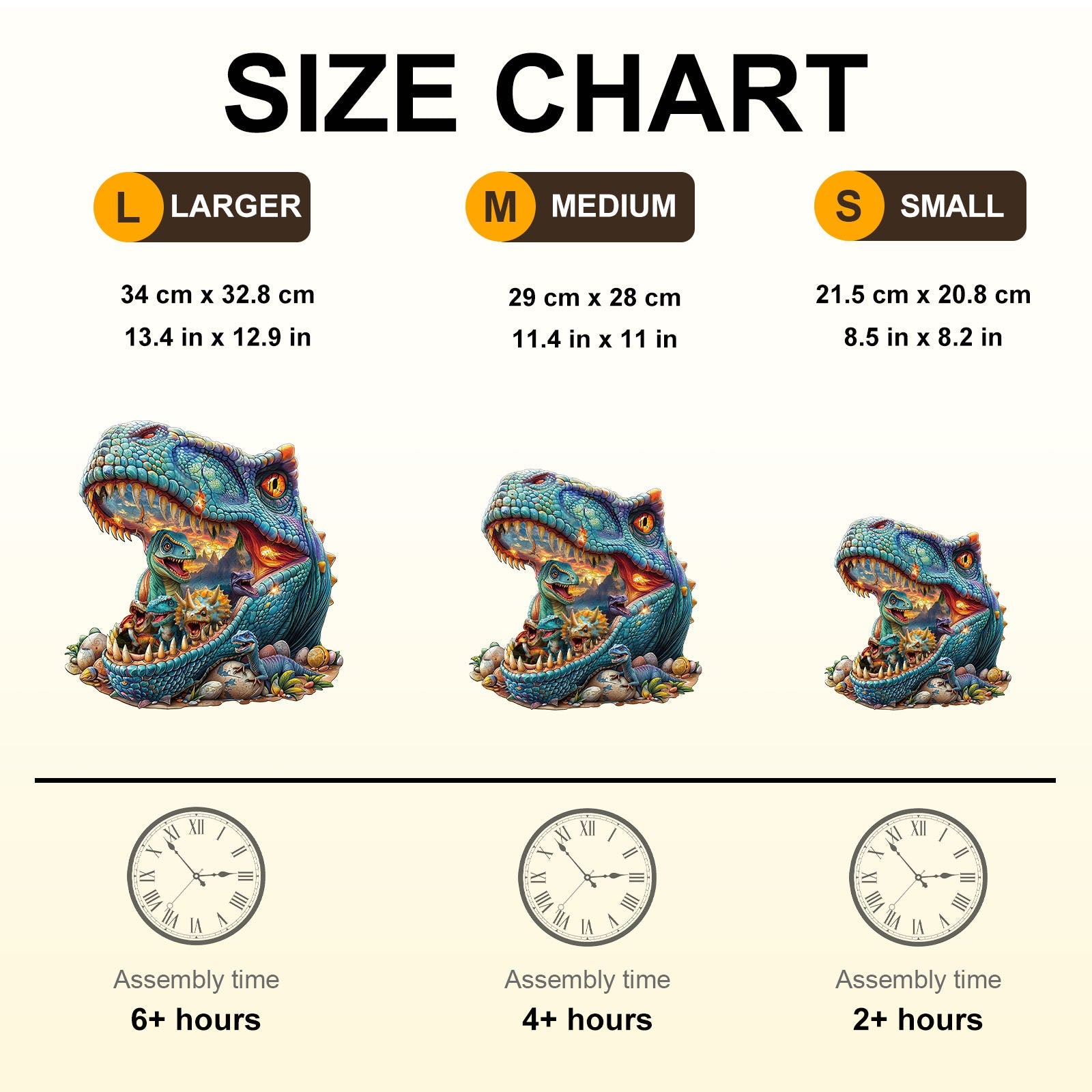 Fantasy Dinosaurs-2 Wooden Jigsaw Puzzle
