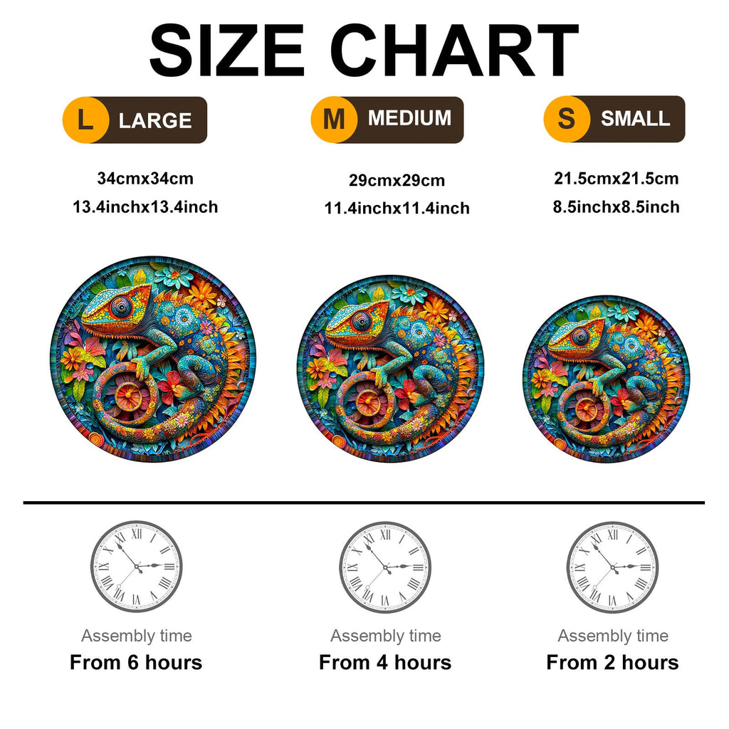 paper chameleon Wooden Jigsaw Puzzle
