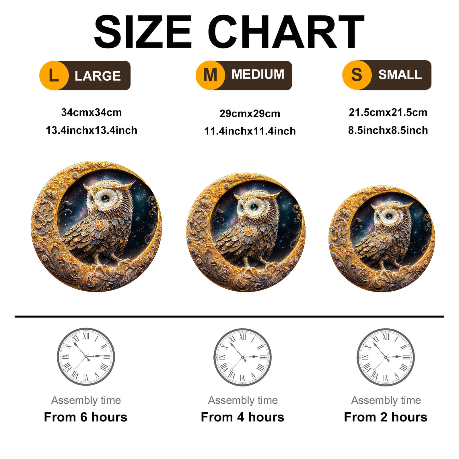Crescent Owl Wooden Jigsaw Puzzle