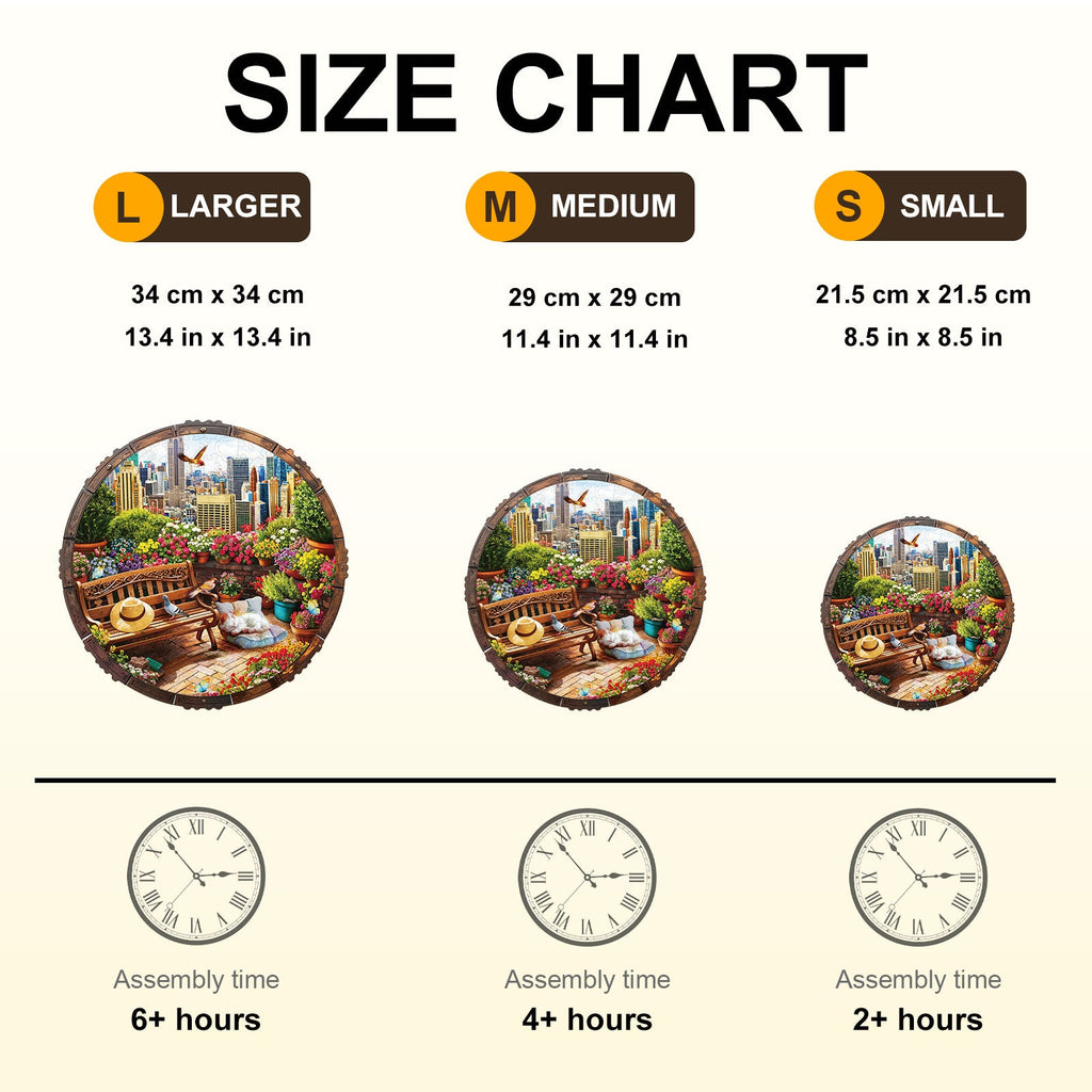 Rooftop Garden Wooden Jigsaw Puzzle