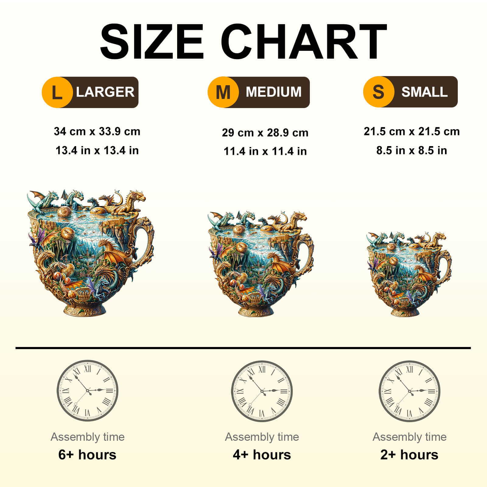 Dragon cup Wooden Jigsaw Puzzle