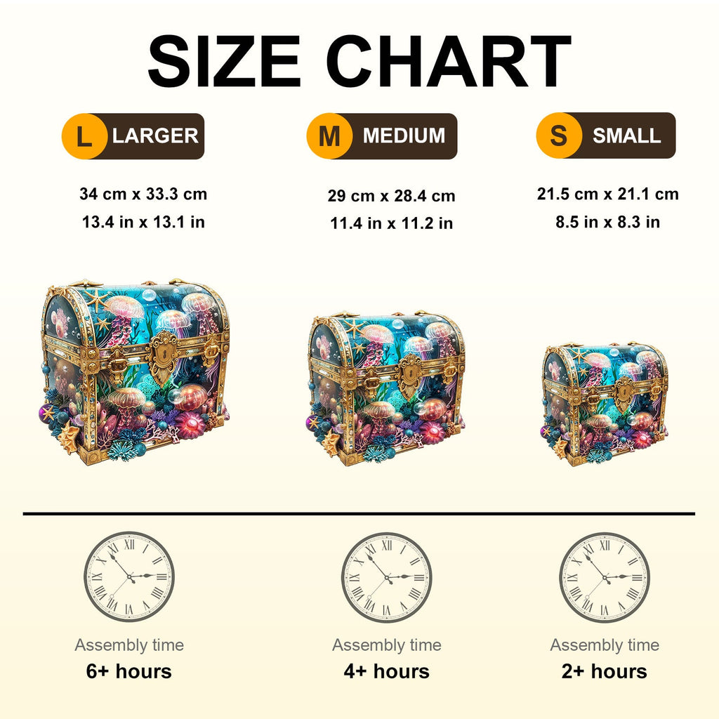 Jellyfish Chest Wooden Jigsaw Puzzle